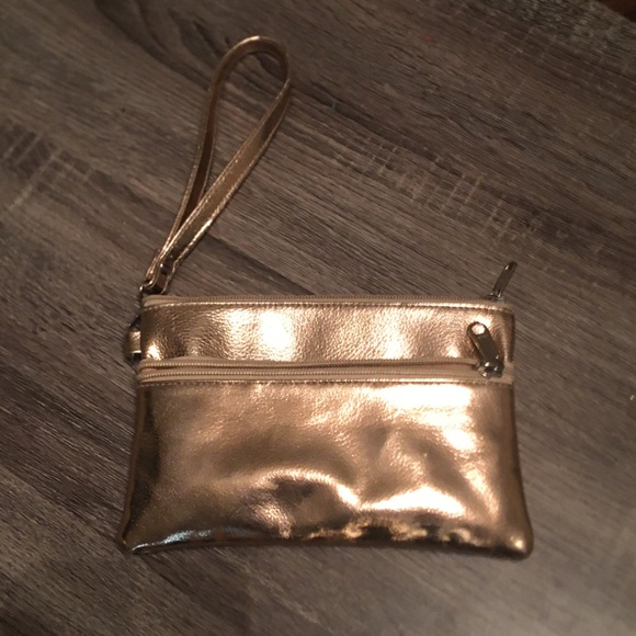 Handbags - Gold wristlet bag - like new